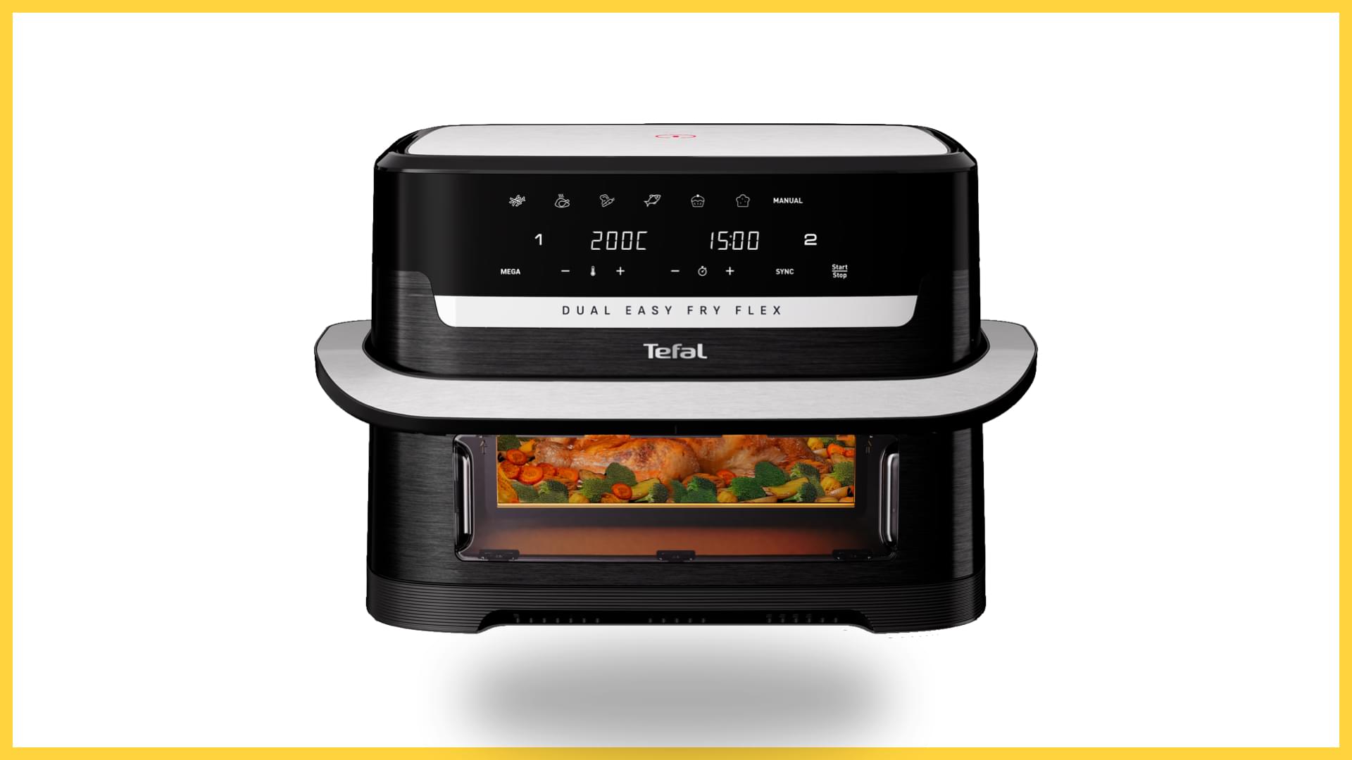 Moulinex Dual Easy Fry Flex: friggitrice ad aria con doppio cestello Moulinex Dual Easy Fry Flex: friggitrice ad aria con doppio cestello