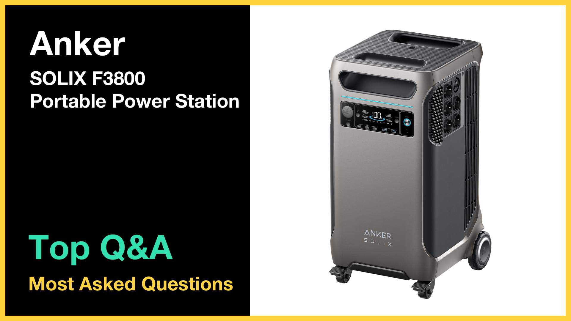 Anker SOLIX F3800 - Top 10 Questions and Answers