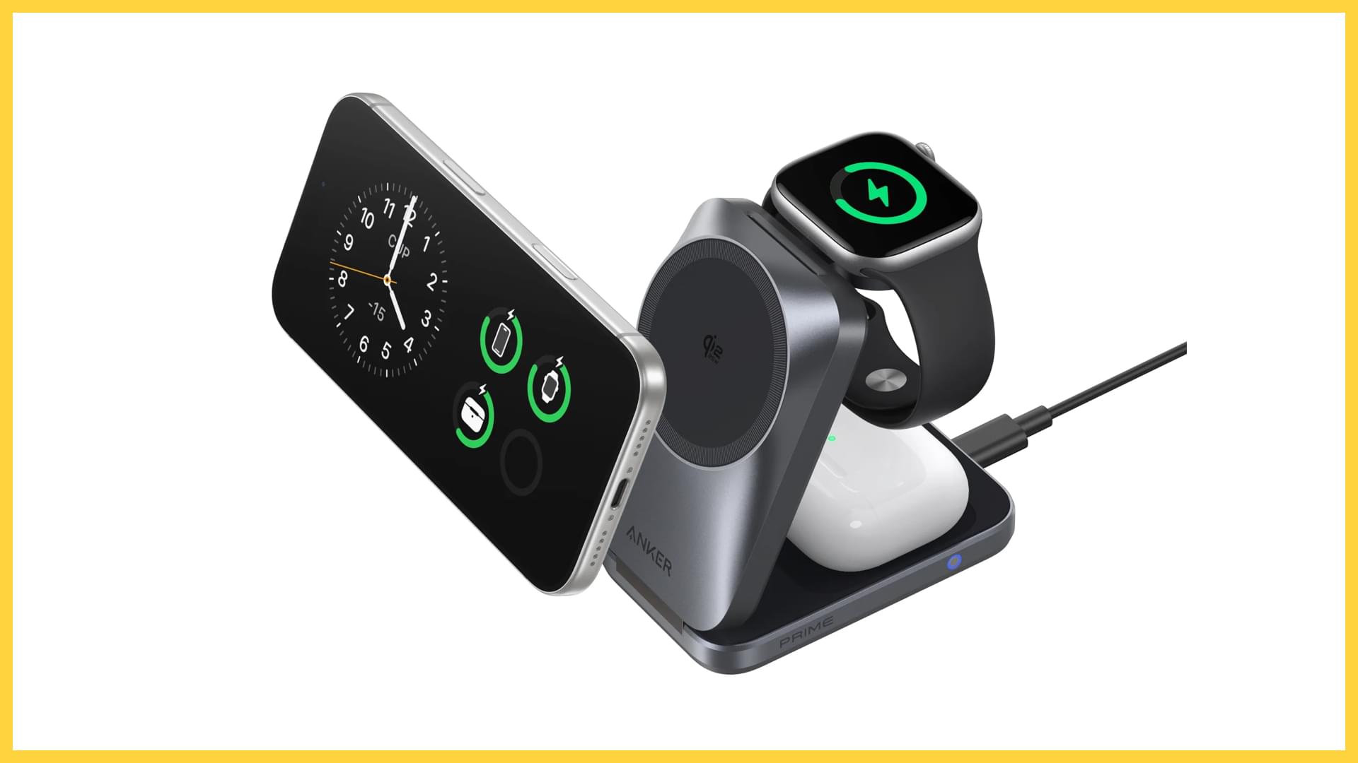 Anker Prime Wireless Charging Station - 25W Qi2 3-in-1
