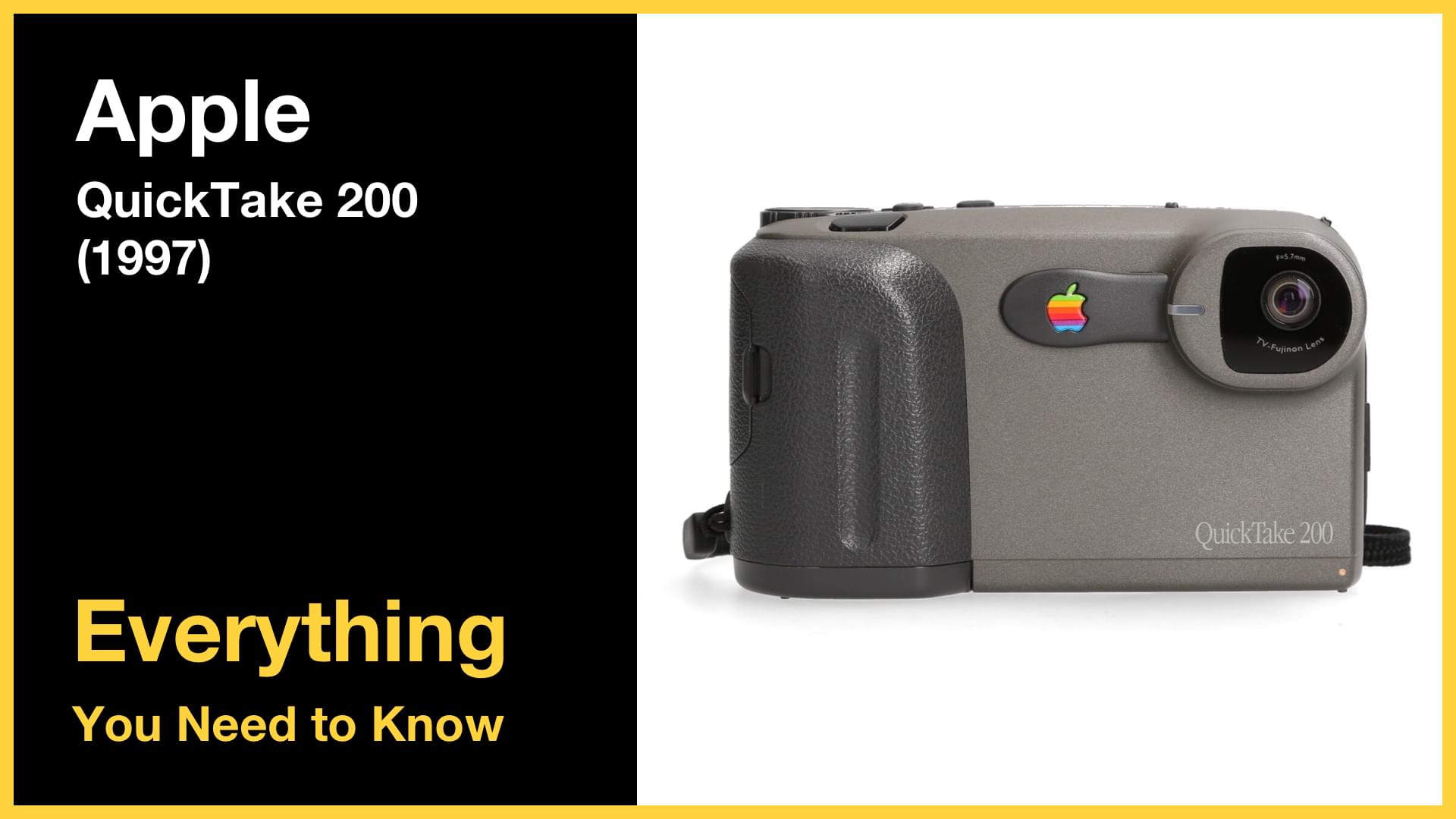 Apple QuickTake 200 (1997) - Everything You Need to Know