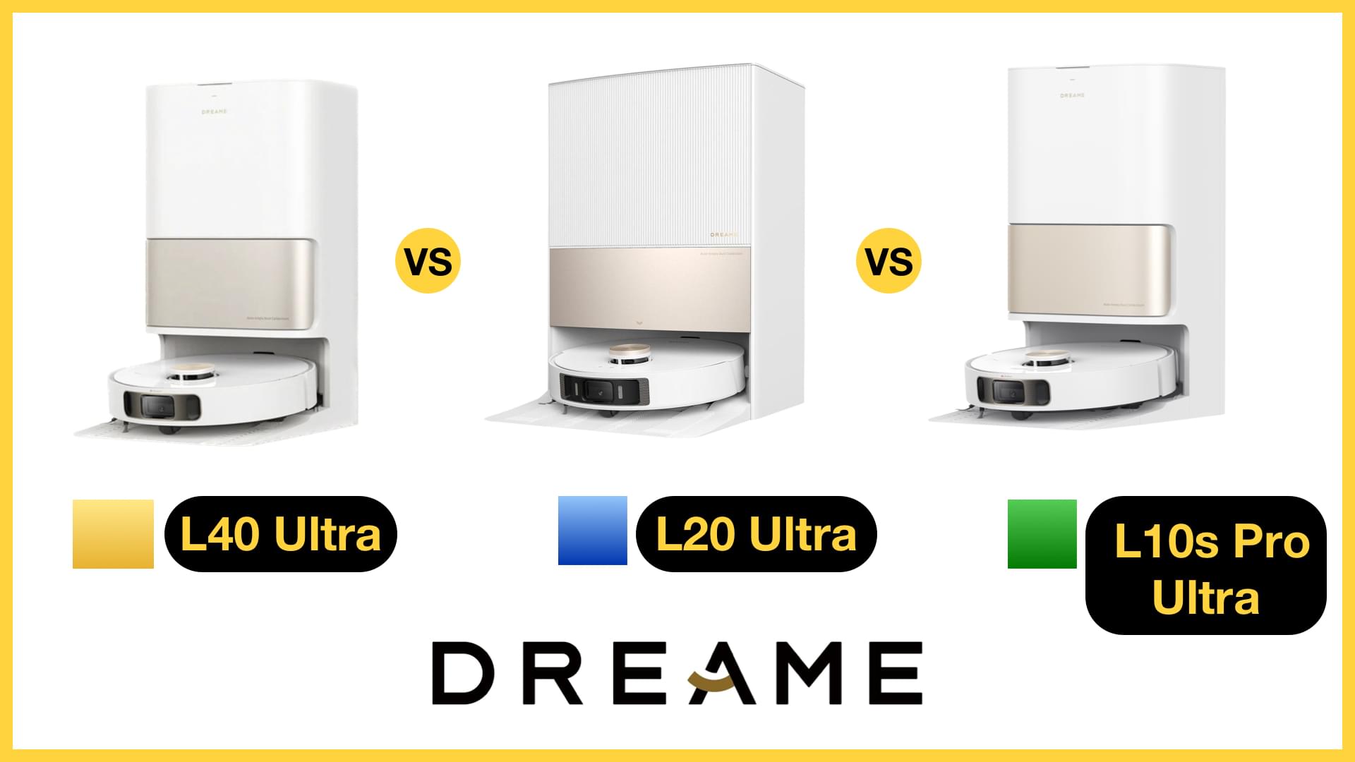 Dreame L40 Ultra vs L20 Ultra vs L10s Pro Ultra