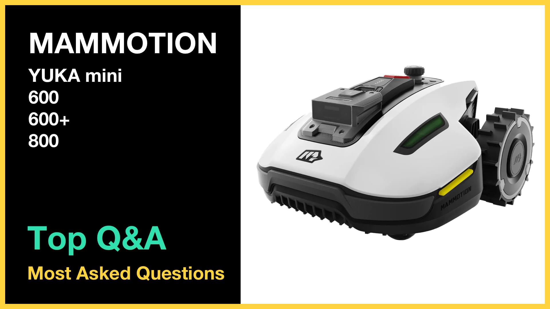 MAMMOTION YUKA mini - Top 10 Questions and Answers