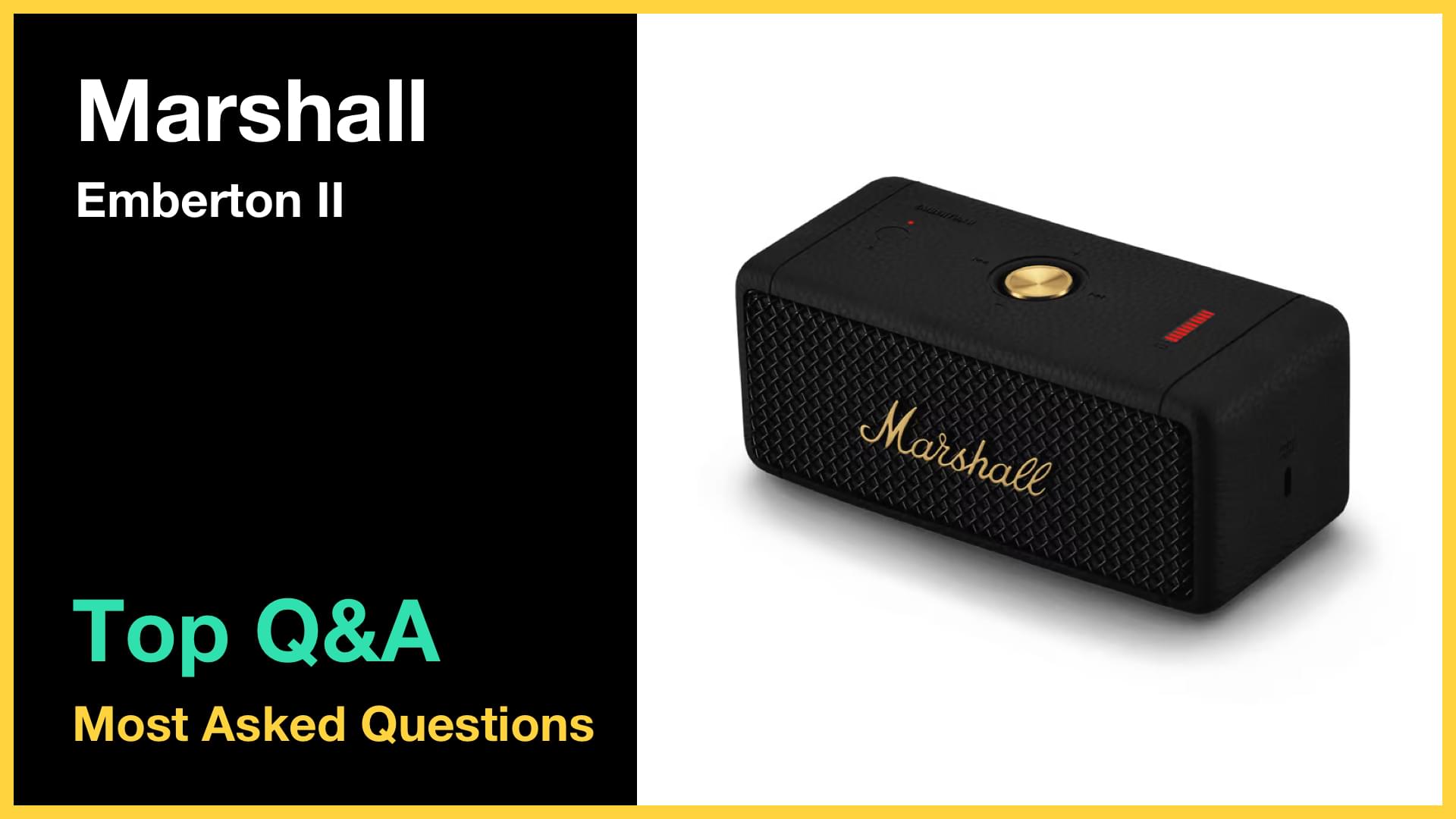Marshall Emberton II - よくある質問トップ10と回答 – BIKMAN TECH