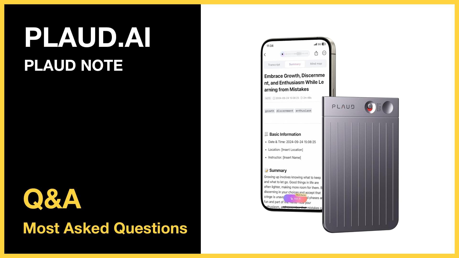 PLAUD Note - Top 10 Questions and Answers