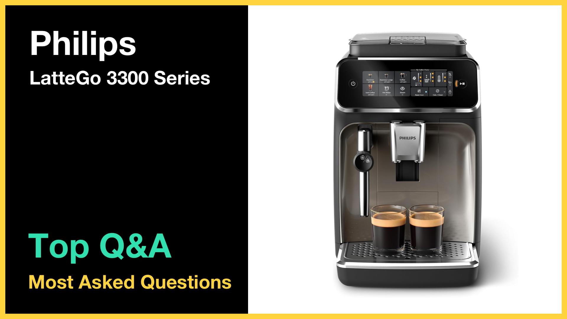 Philips LatteGo 3300 - Top 10 Questions and Answers
