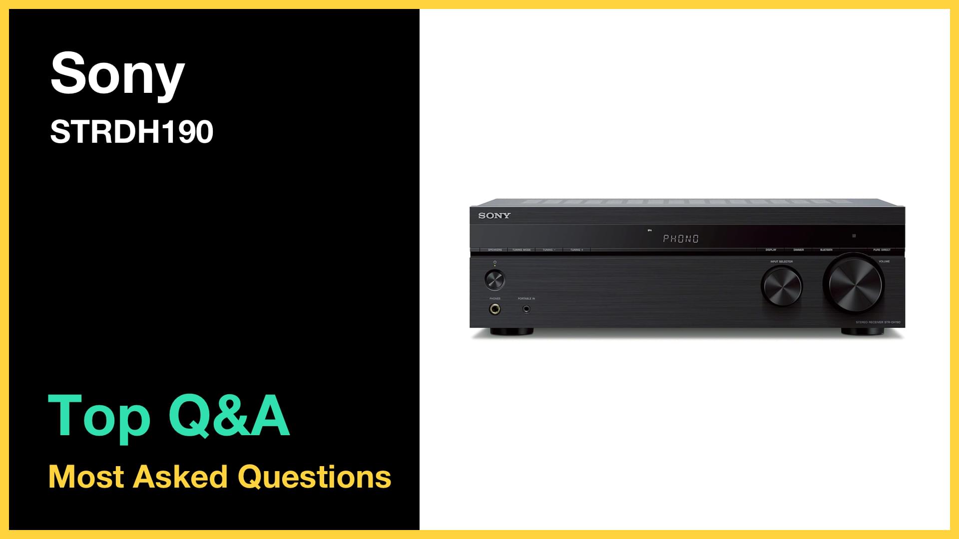 Sony STR-DH190 - Top 10 Questions and Answers