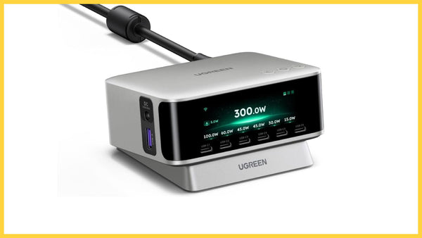 UGREEN Nexode Pro 300W - Smart Display Reveals Every Watt