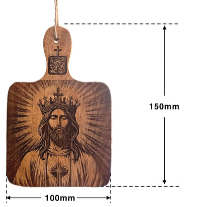 Wooden Decorative Plate with Bible Verse Feature - Christian Gift