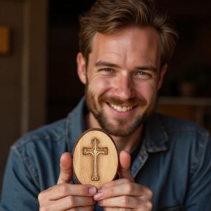 Wooden Decorative Plate with Bible Verse Feature - Christian Gift